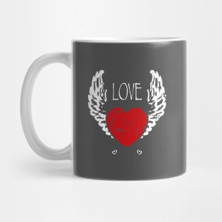 Angel Wings Love Heart Mug